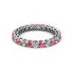 2 - Tiffany 2.80 mm Pink Tourmaline and Diamond Eternity Band 