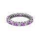 2 - Tiffany 2.80 mm Amethyst and Diamond Eternity Band 