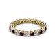 2 - Tiffany 2.80 mm Round Red Garnet and Diamond Eternity Band 