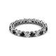 2 - Tiffany 2.80 mm Black and White Diamond Eternity Band 