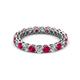 2 - Tiffany 2.80 mm Ruby and Diamond Eternity Band 