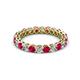 2 - Tiffany 2.80 mm Diamond and Ruby Eternity Band 