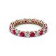 2 - Tiffany 2.80 mm Ruby and Diamond Eternity Band 