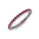 3 - Tiffany 2.00 mm Rhodolite Garnet Eternity Band 