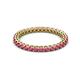 2 - Tiffany 2.00 mm Rhodolite Garnet Eternity Band 