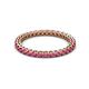 2 - Tiffany 2.00 mm Rhodolite Garnet Eternity Band 