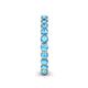 5 - Tiffany 2.80 mm Blue Topaz Eternity Band 