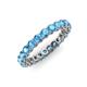 3 - Tiffany 2.80 mm Blue Topaz Eternity Band 