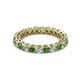 2 - Tiffany 2.80 mm Green Garnet and Diamond Eternity Band 