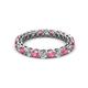 2 - Tiffany 2.80 mm Rhodolite Garnet and Diamond Eternity Band 