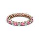 2 - Tiffany 2.80 mm Rhodolite Garnet and Diamond Eternity Band 