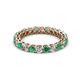 2 - Tiffany 2.80 mm Emerald and Diamond Eternity Band 