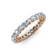 3 - Tiffany 2.80 mm Aquamarine and Diamond Eternity Band 
