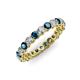 3 - Tiffany 2.80 mm Round Blue and White Diamond Eternity Band 