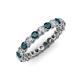 3 - Tiffany 2.80 mm London Blue Topaz and Diamond Eternity Band 