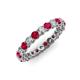 3 - Tiffany 2.80 mm Ruby and Diamond Eternity Band 