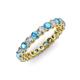 3 - Tiffany 2.80 mm Blue Topaz and Diamond Eternity Band 