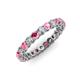 3 - Tiffany 2.80 mm Rhodolite Garnet and Diamond Eternity Band 