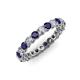 3 - Tiffany 2.80 mm Blue Sapphire and Diamond Eternity Band 