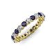 3 - Tiffany 2.80 mm Round Blue Sapphire and Diamond Eternity Band 