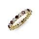 3 - Tiffany 2.80 mm Round Red Garnet and Diamond Eternity Band 