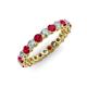 3 - Tiffany 2.80 mm Diamond and Ruby Eternity Band 