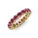 4 - Tiffany 3.80 mm Rhodolite Garnet Eternity Band 