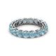 3 - Tiffany 3.80 mm Aquamarine Eternity Band 