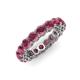 4 - Tiffany 3.80 mm Rhodolite Garnet Eternity Band 