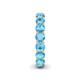 6 - Tiffany 3.80 mm Blue Topaz Eternity Band 