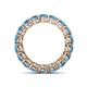 5 - Tiffany 3.80 mm Blue Topaz Eternity Band 