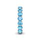 6 - Tiffany 3.80 mm Blue Topaz Eternity Band 