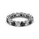 2 - Tiffany 3.80 mm Black and White Diamond Eternity Band 