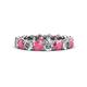 1 - Tiffany 3.80 mm Pink Tourmaline and Diamond Eternity Band 