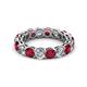2 - Tiffany 3.80 mm Ruby and Diamond Eternity Band 