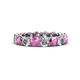1 - Tiffany 3.80 mm Pink Sapphire and Diamond Eternity Band 