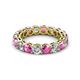 2 - Tiffany 3.80 mm Pink Sapphire and Diamond Eternity Band 