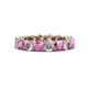 1 - Tiffany 3.80 mm Pink Sapphire and Diamond Eternity Band 