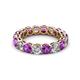 2 - Tiffany 3.80 mm Amethyst and Diamond Eternity Band 