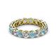 2 - Tiffany 3.80 mm Diamond and Aquamarine Eternity Band 