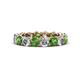 1 - Tiffany 3.80 mm Green Garnet and Diamond Eternity Band 