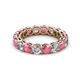 2 - Tiffany 3.80 mm Pink Tourmaline and Diamond Eternity Band 