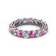 2 - Tiffany 3.80 mm Pink Sapphire and Diamond Eternity Band 