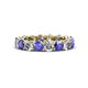 1 - Tiffany 3.80 mm Diamond and Tanzanite  Eternity Band 