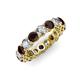 3 - Tiffany 3.80 mm Round Red Garnet and Diamond Eternity Band 