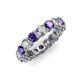 3 - Tiffany 3.80 mm Iolite and Diamond Eternity Band 