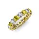 3 - Tiffany 3.80 mm White and Yellow Diamond Eternity Band 