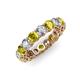 3 - Tiffany 3.80 mm Yellow and White Diamond Eternity Band 