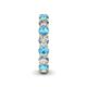 5 - Tiffany 3.80 mm Blue Topaz and Diamond Eternity Band 