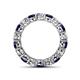 4 - Tiffany 3.80 mm Blue Sapphire and Diamond Eternity Band 